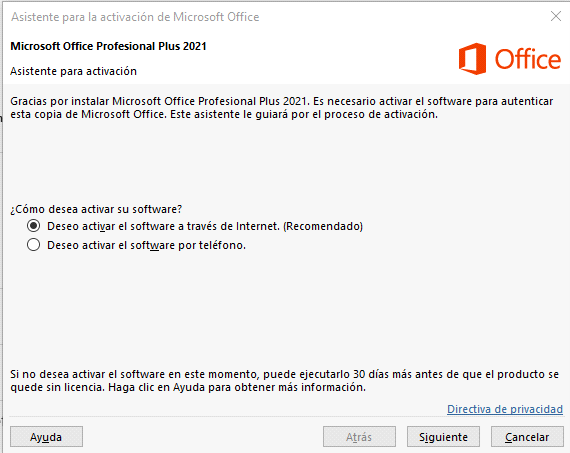 Descargar e Instalar Office 2021