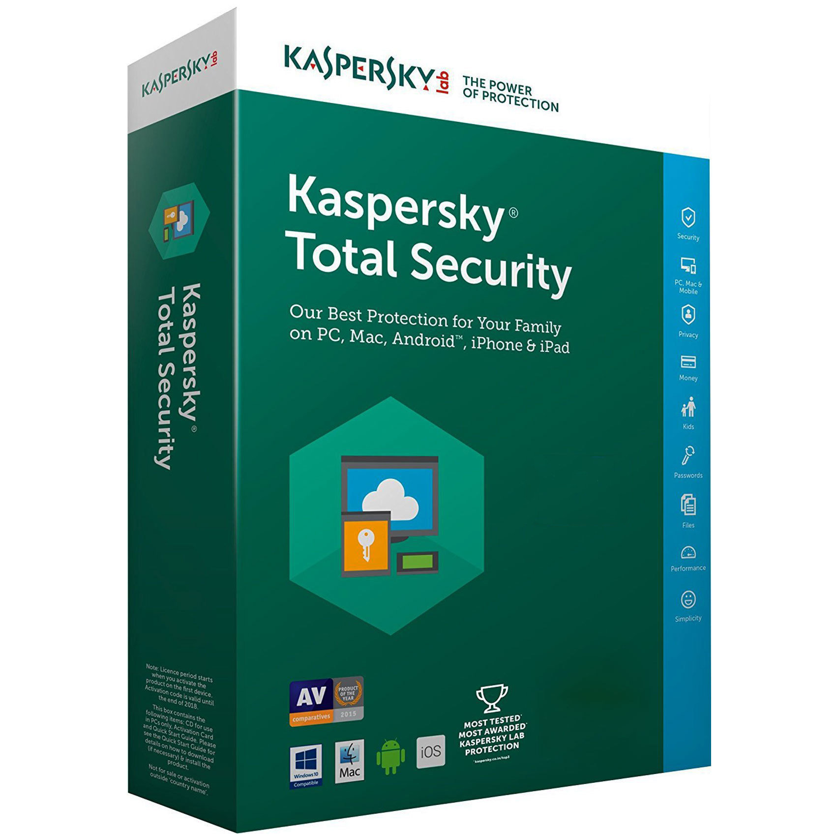 Antivirus Kaspersky Total Security 3 Dispositivos Por 2 Años